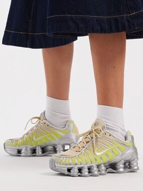 Nike Shox TL Fade sneakers in gray and green